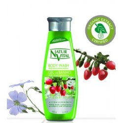 Хипоалергичен душ-гел и пяна за вана с Годжи бери и Ленено семе – Natur Vital